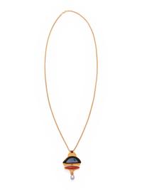 DOUG NAVA, YELLOW GOLD AND MULTIGEM PENDANT