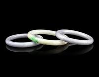 Three Chinese Jadeite Bangles