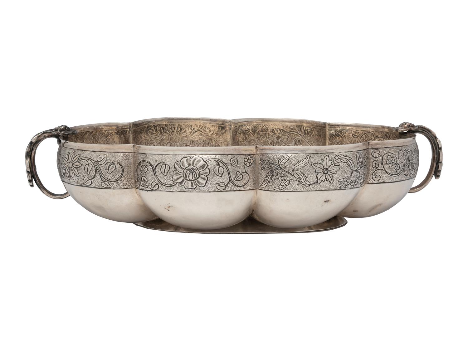 A Mexican Silver Footed Center Bowl