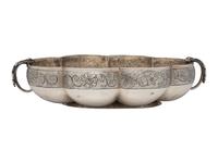 A Mexican Silver Footed Center Bowl