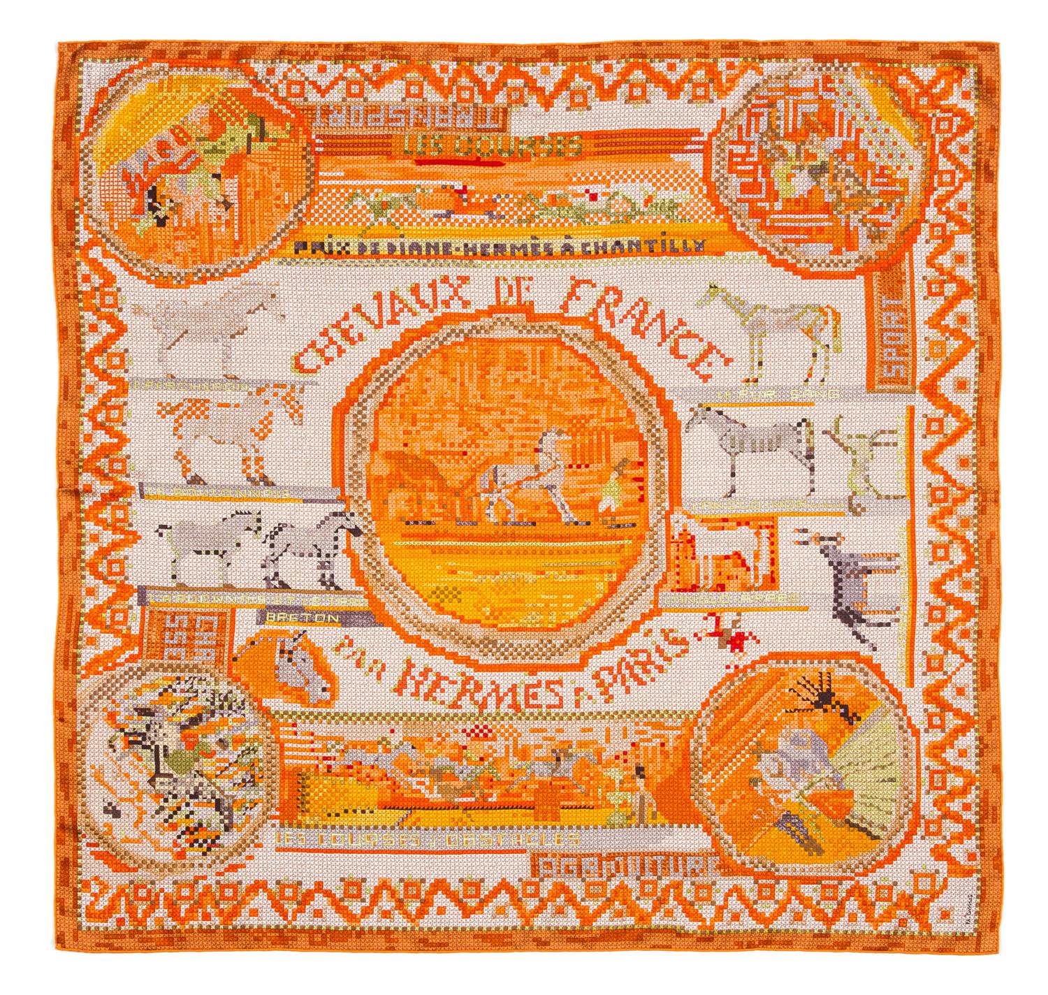An Hermes 90cm Silk Scarf, 36"x36".
