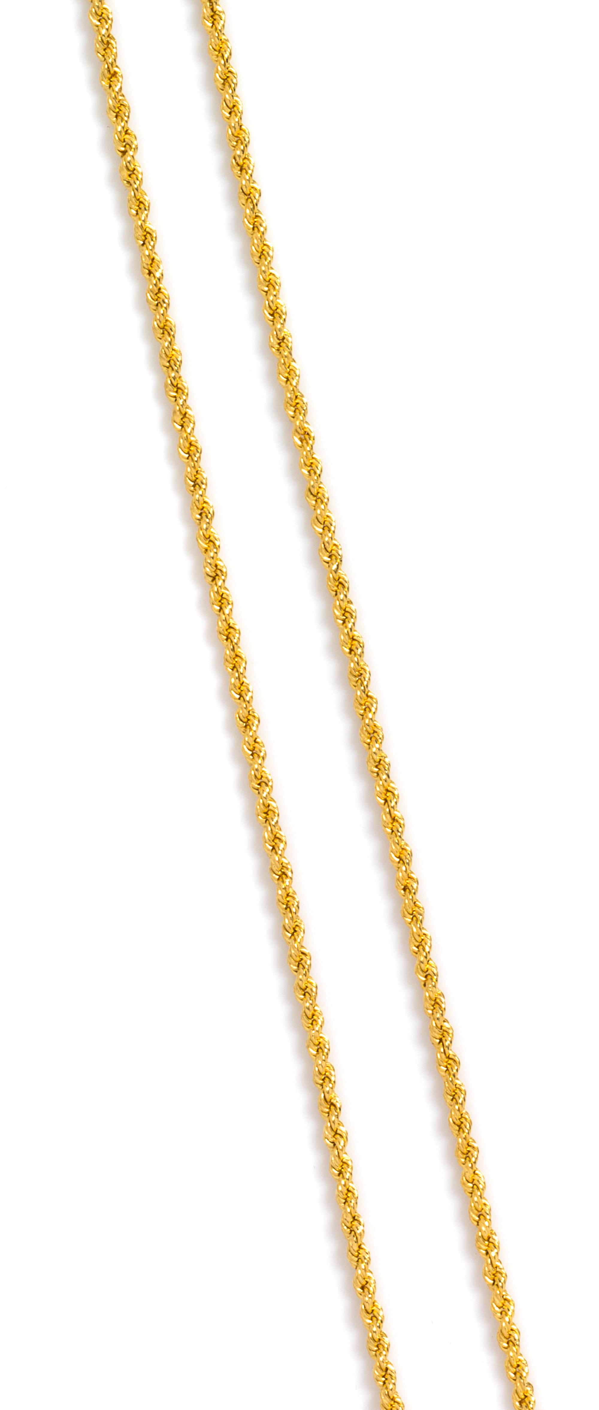 A High Karat Rope Chain, 19.50 dwts.