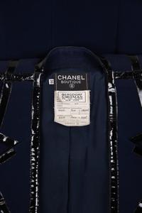 Chanel Jacket Dress with Patent Leather Trim, 1990s