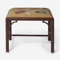 A George III Chinese Chippendale carved mahogany stool late 18th / early 19th century