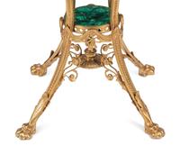 A Louis XVI Style Gilt Bronze, Malachite and Specimen Marble Guéridon