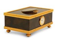 A Swiss Reuge Music Box with Bird Automaton and Clock — 20th Century