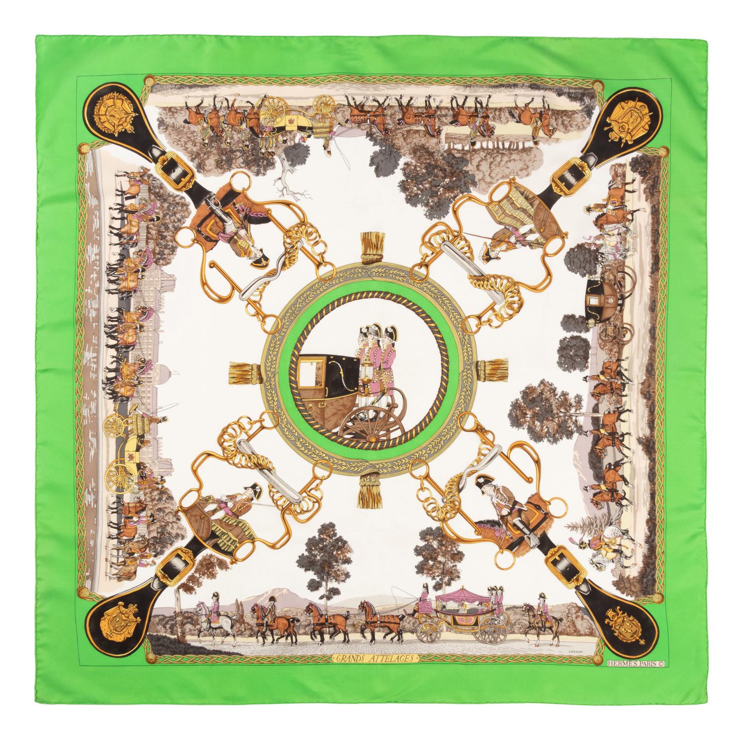 Four Hermès 90cm Silk Scarves