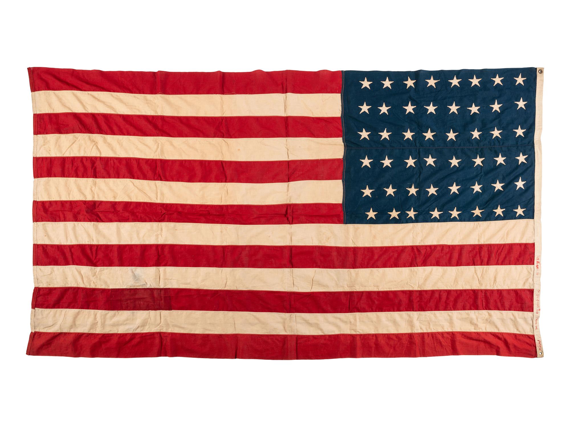 [TEXAS]. Flag of Texas [ With: ] 48-star flag.