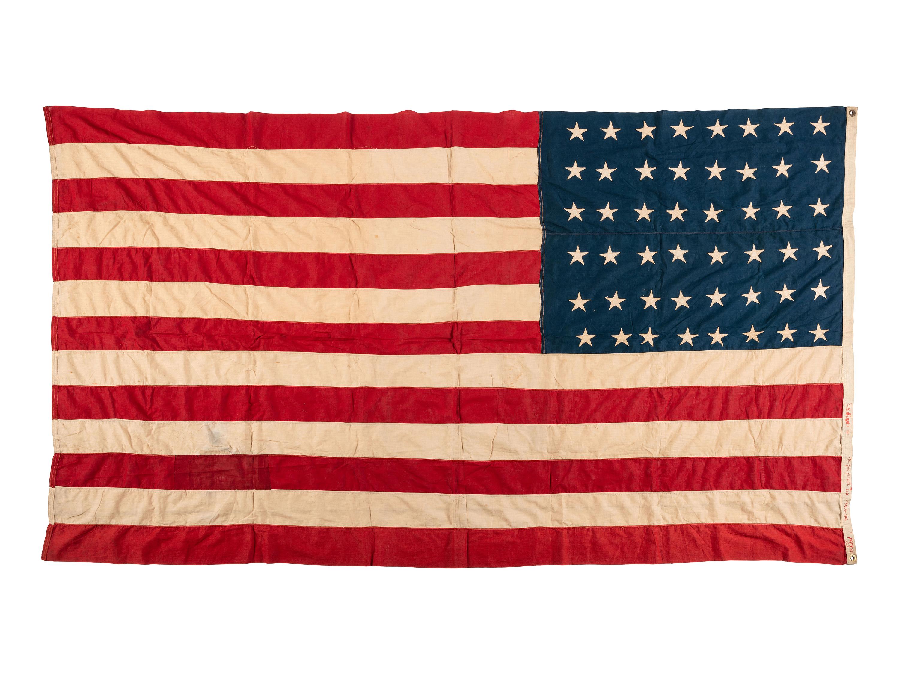[TEXAS]. Flag of Texas [ With: ] 48-star flag.