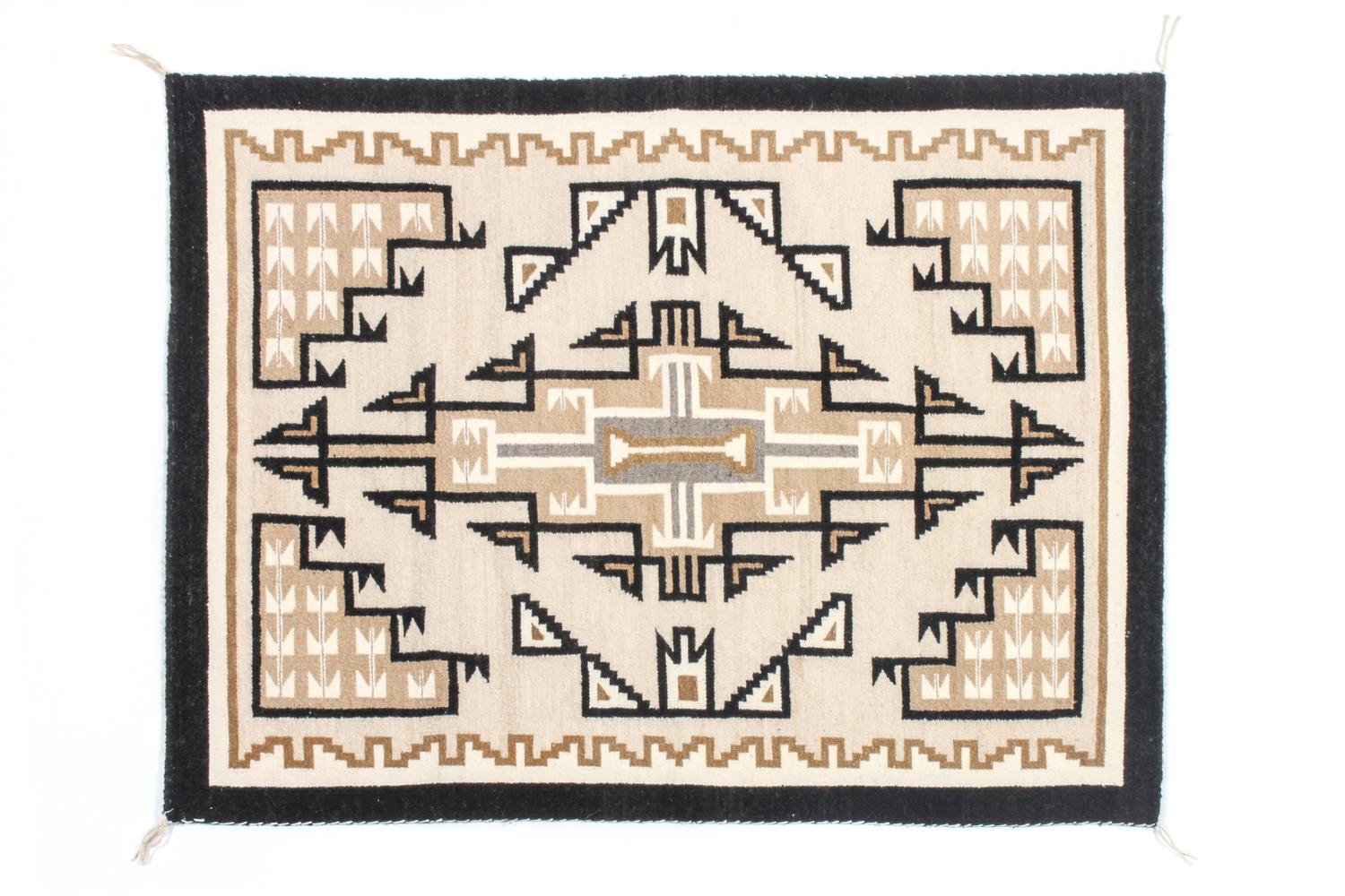 Three Navajo Rugs Largest: 36 x 68 inches