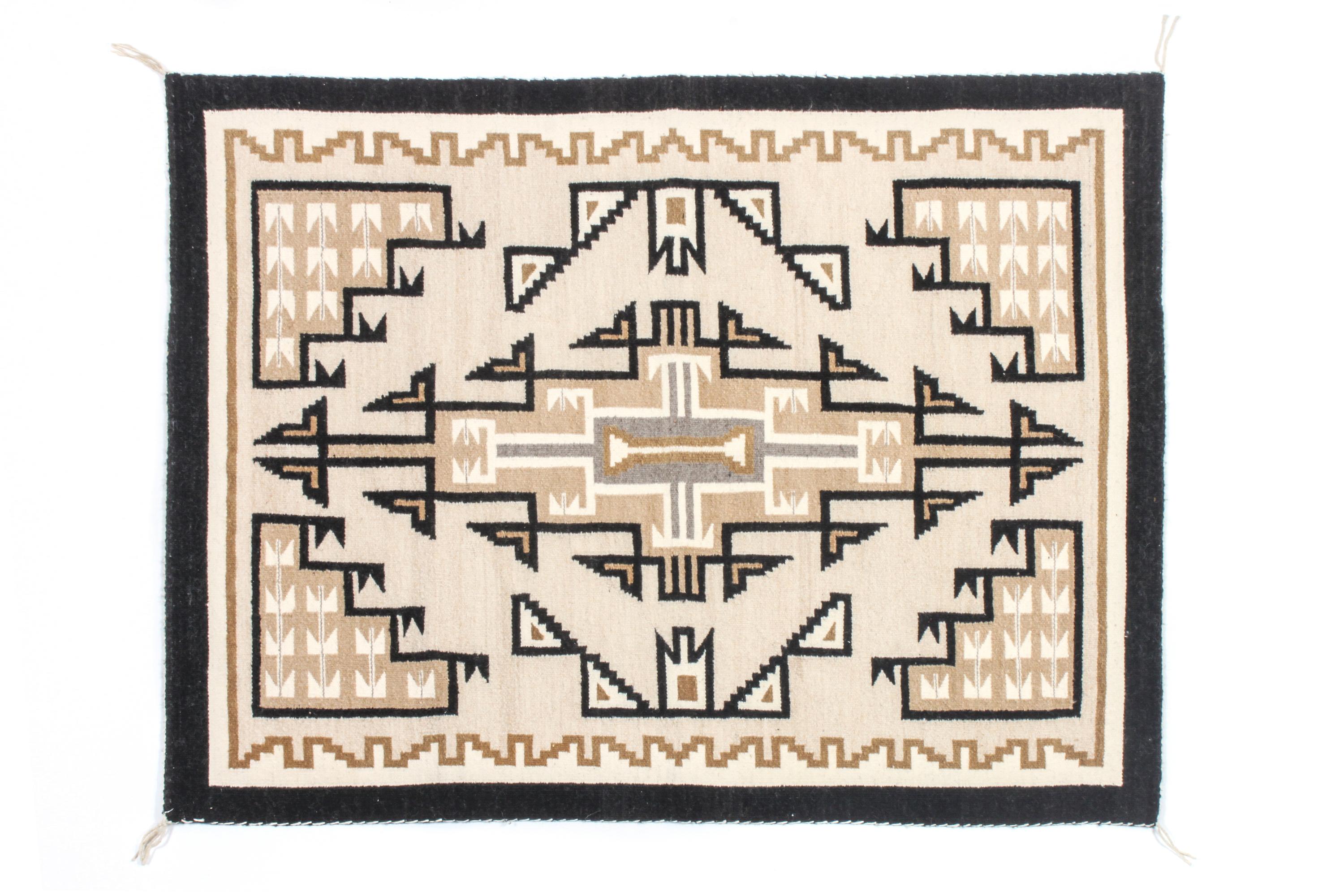 Three Navajo Rugs Largest: 36 x 68 inches
