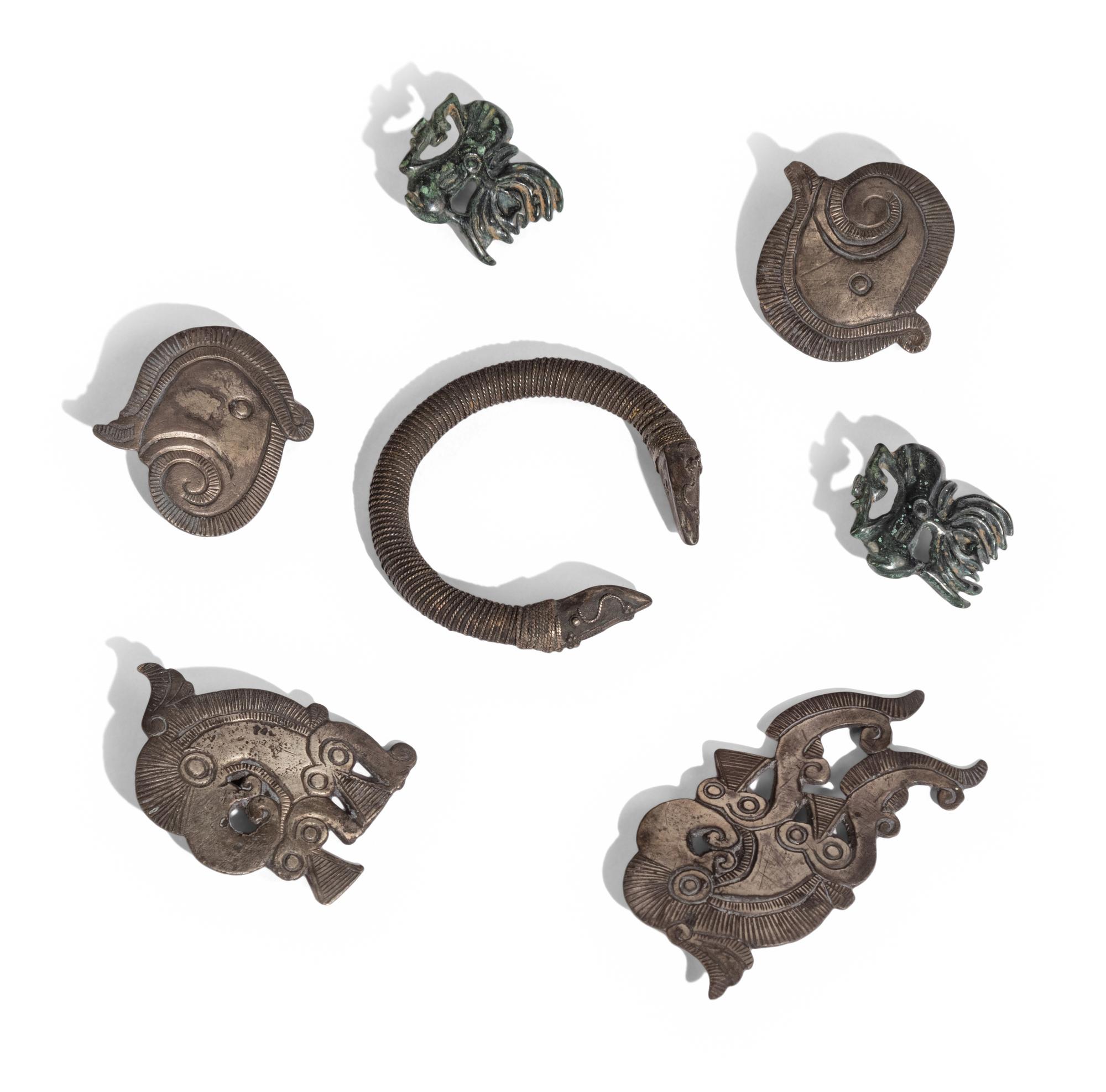 Seven Eurasian Bronze Ornaments