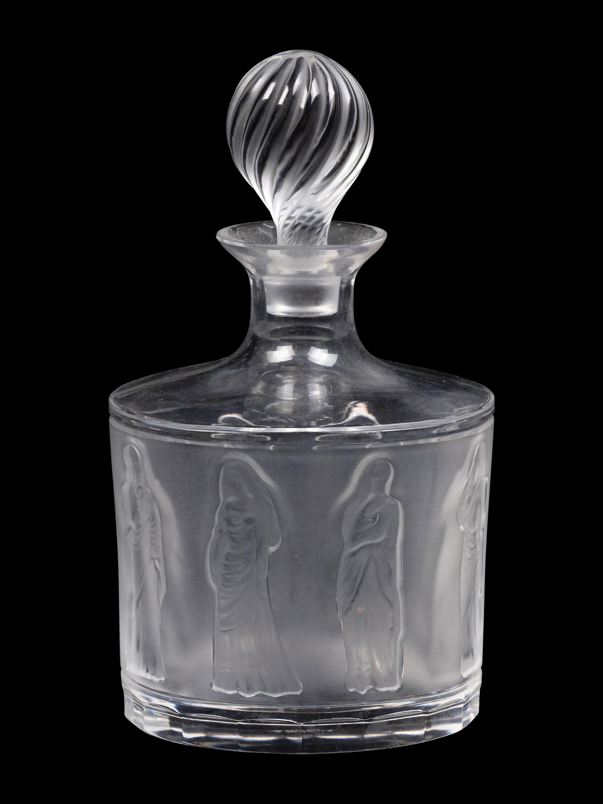 A Lalique Femmes Antiques Decanter and Twelve Glasses