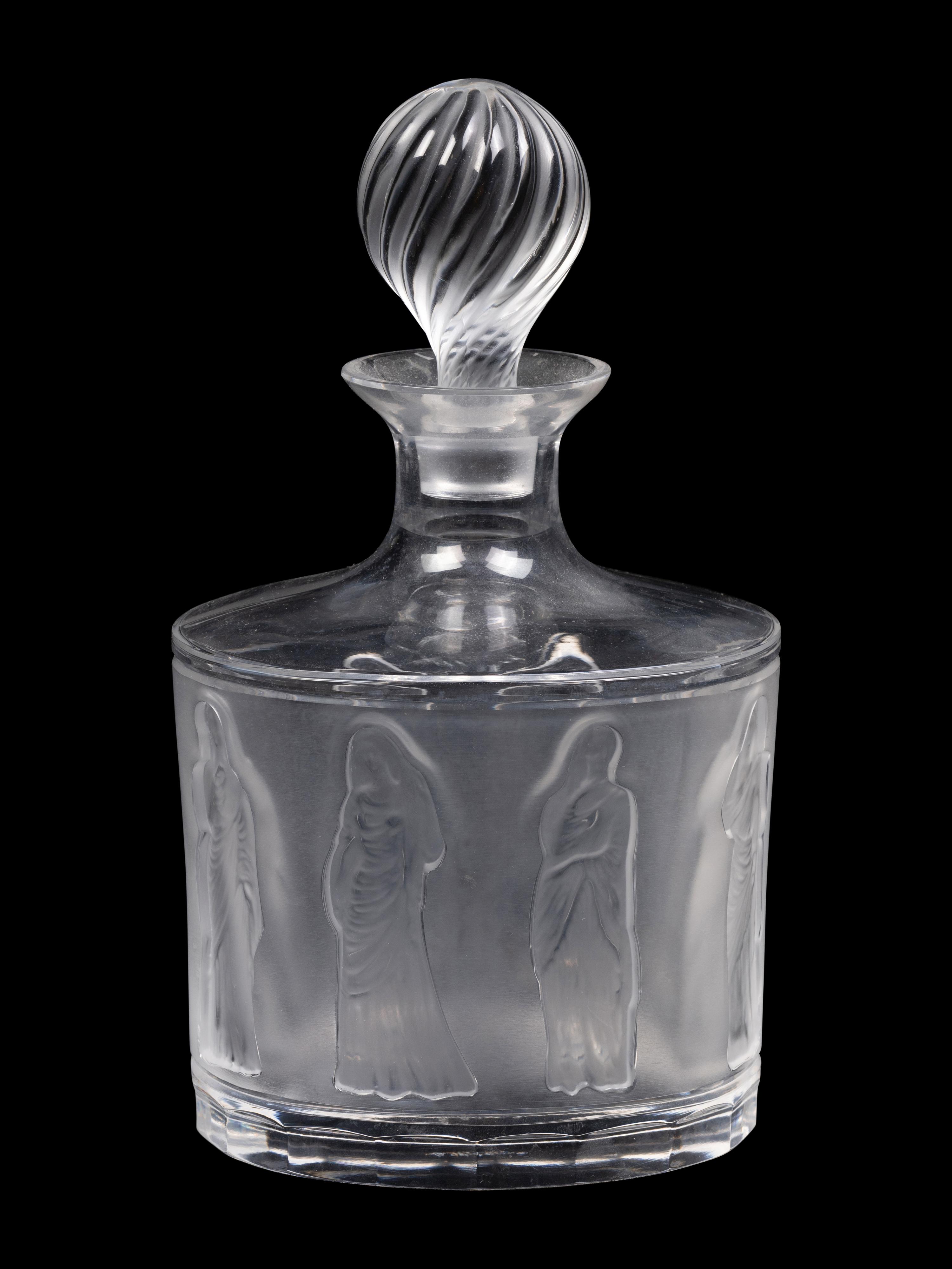 A Lalique Femmes Antiques Decanter and Twelve Glasses