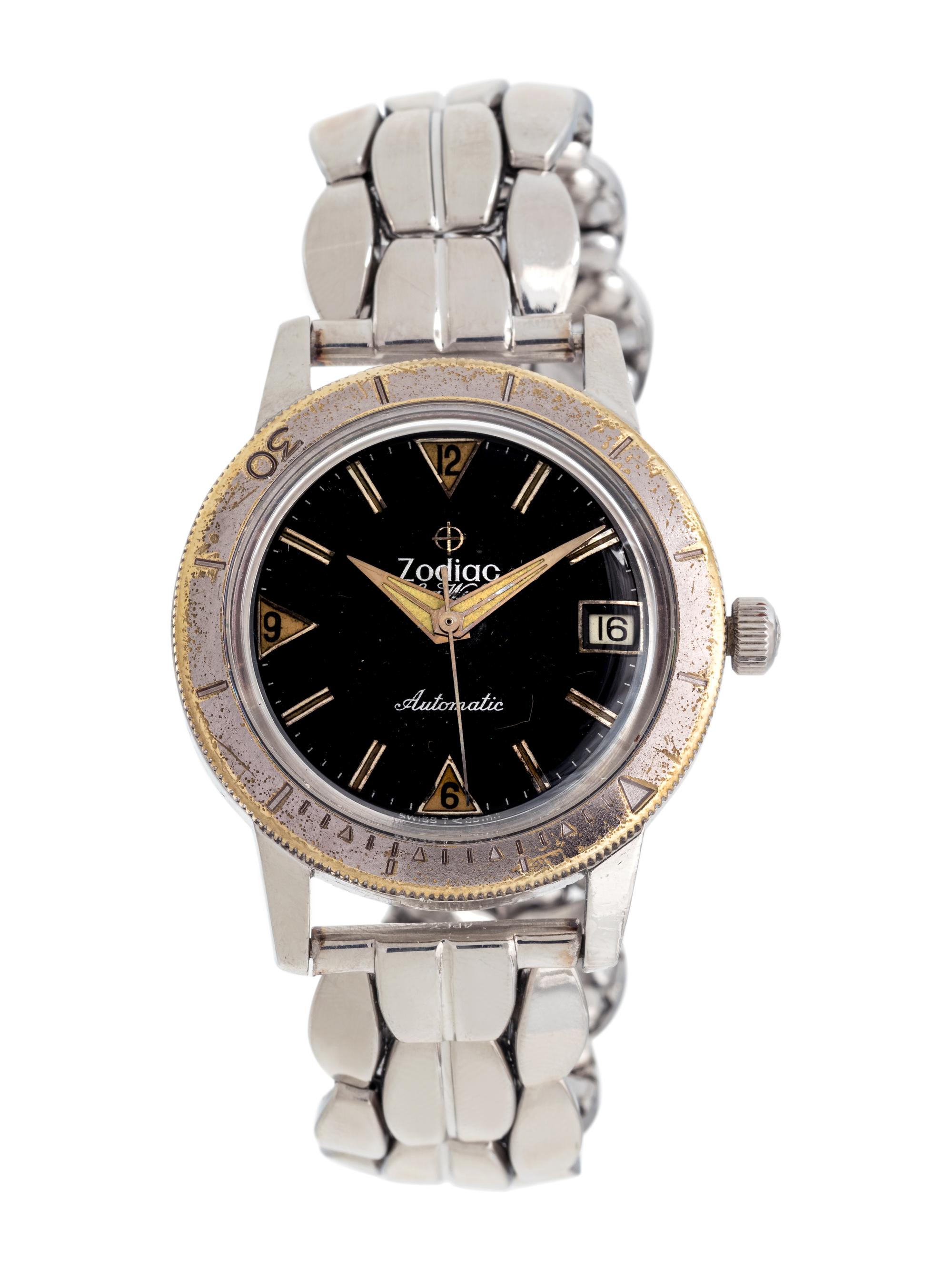 ZODIAC, STEEL 'SEAWOLF' WRISTWATCH