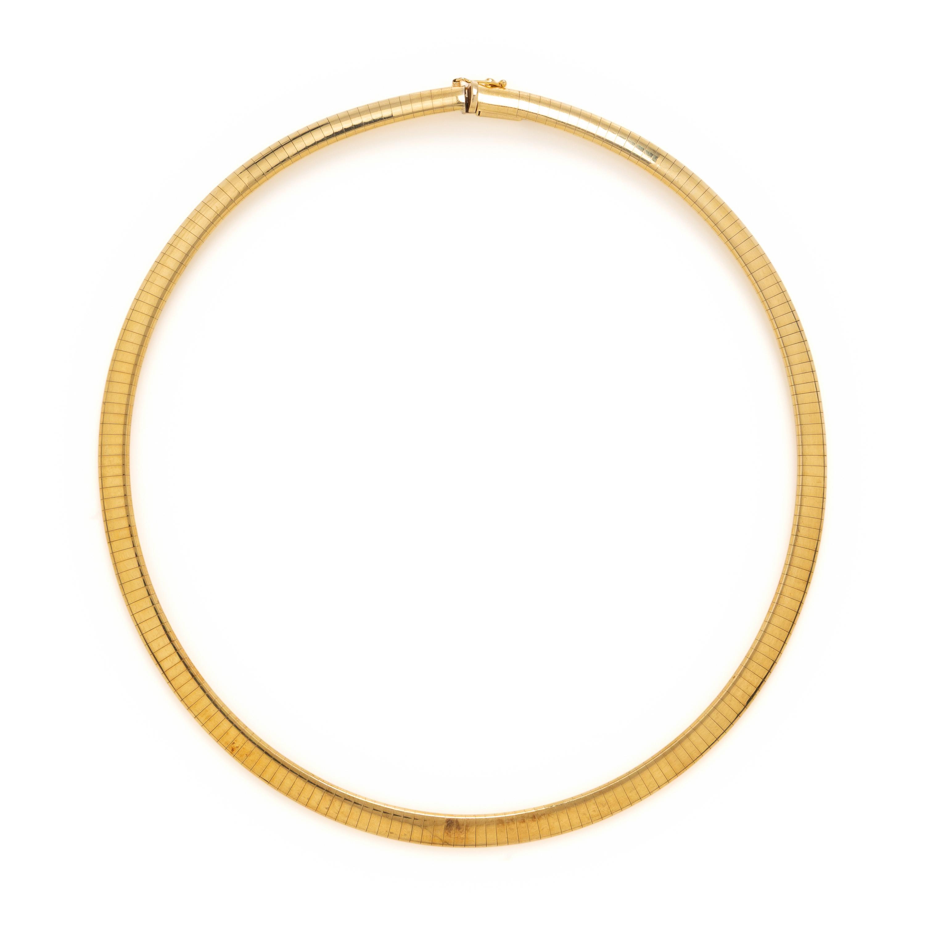 Italian, Yellow Gold Omega Chain