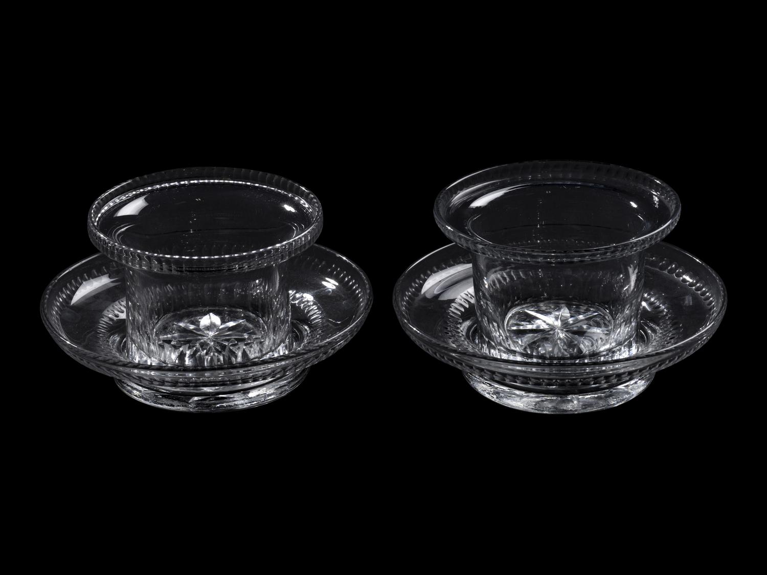 A Pair of Anglo-Irish Cut Glass Jars