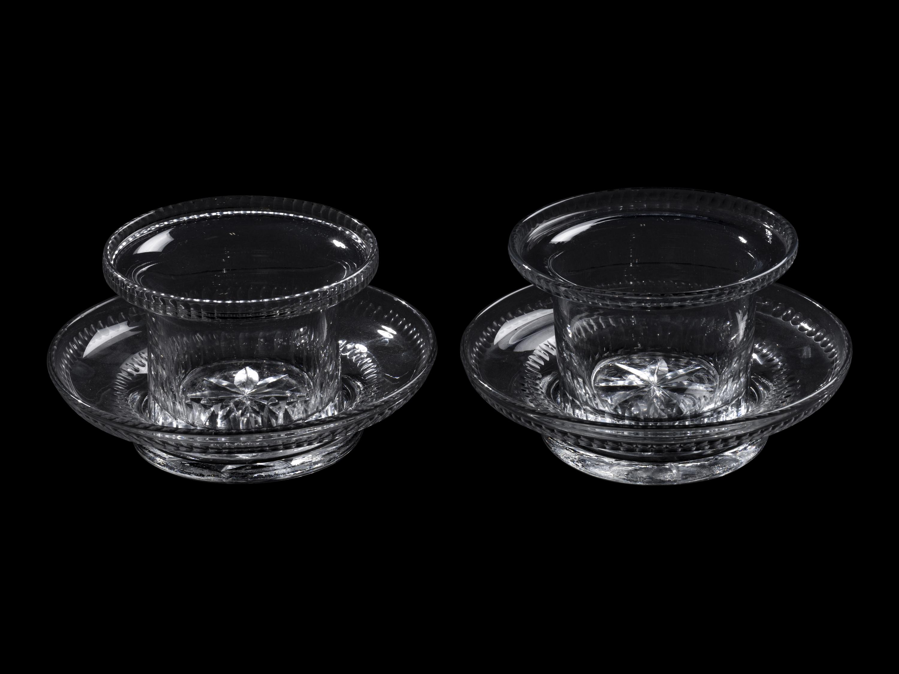 A Pair of Anglo-Irish Cut Glass Jars