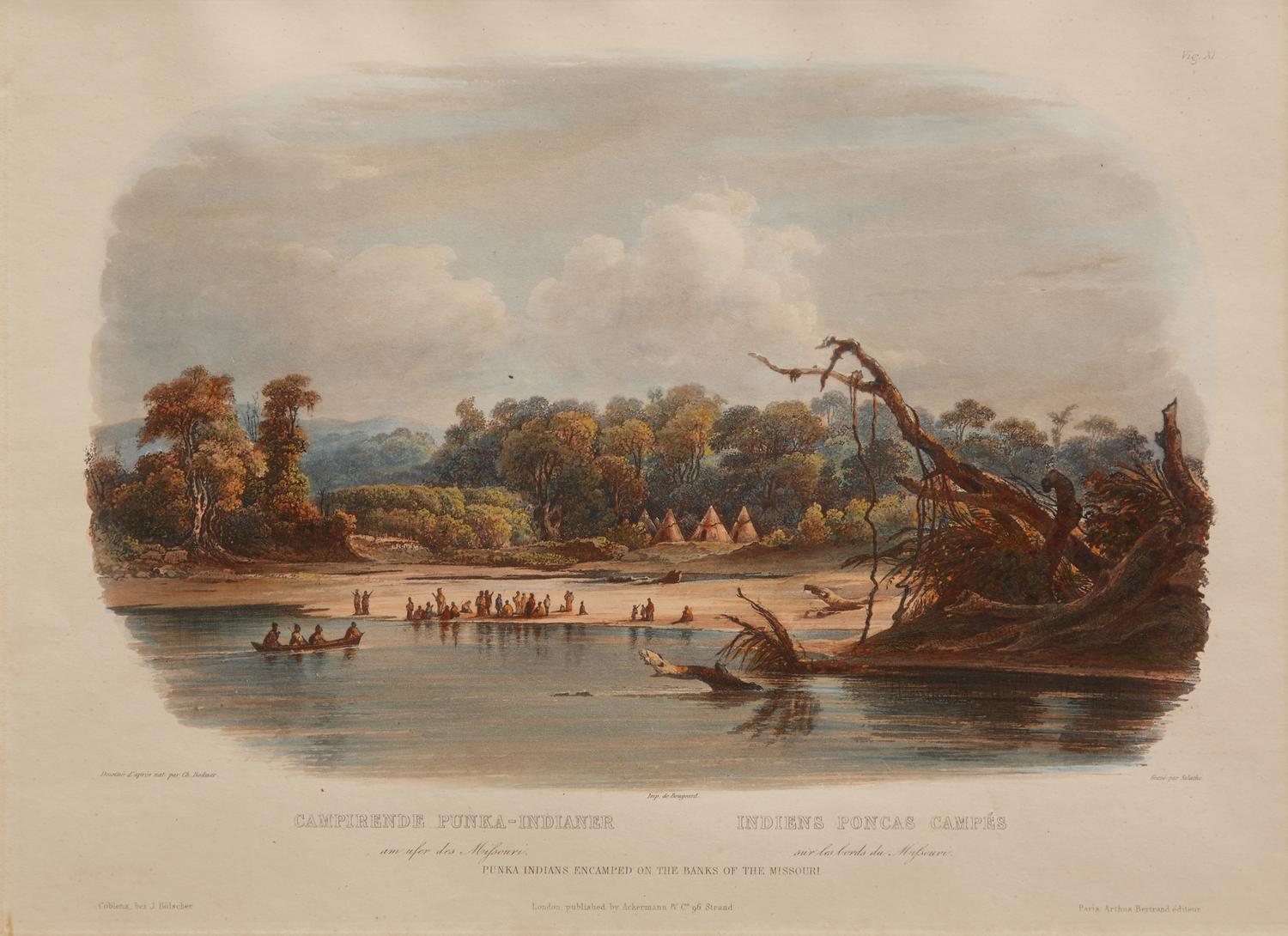[Native-Americana] Bodmer, Karl. Punka Indians Encamped on the Banks of the Missouri