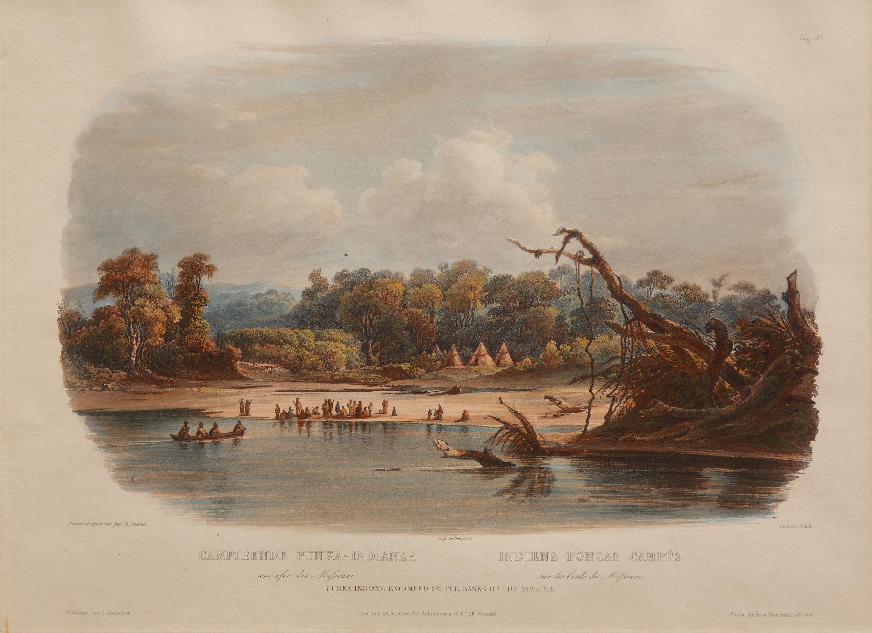[Native-Americana] Bodmer, Karl. Punka Indians Encamped on the Banks of the Missouri