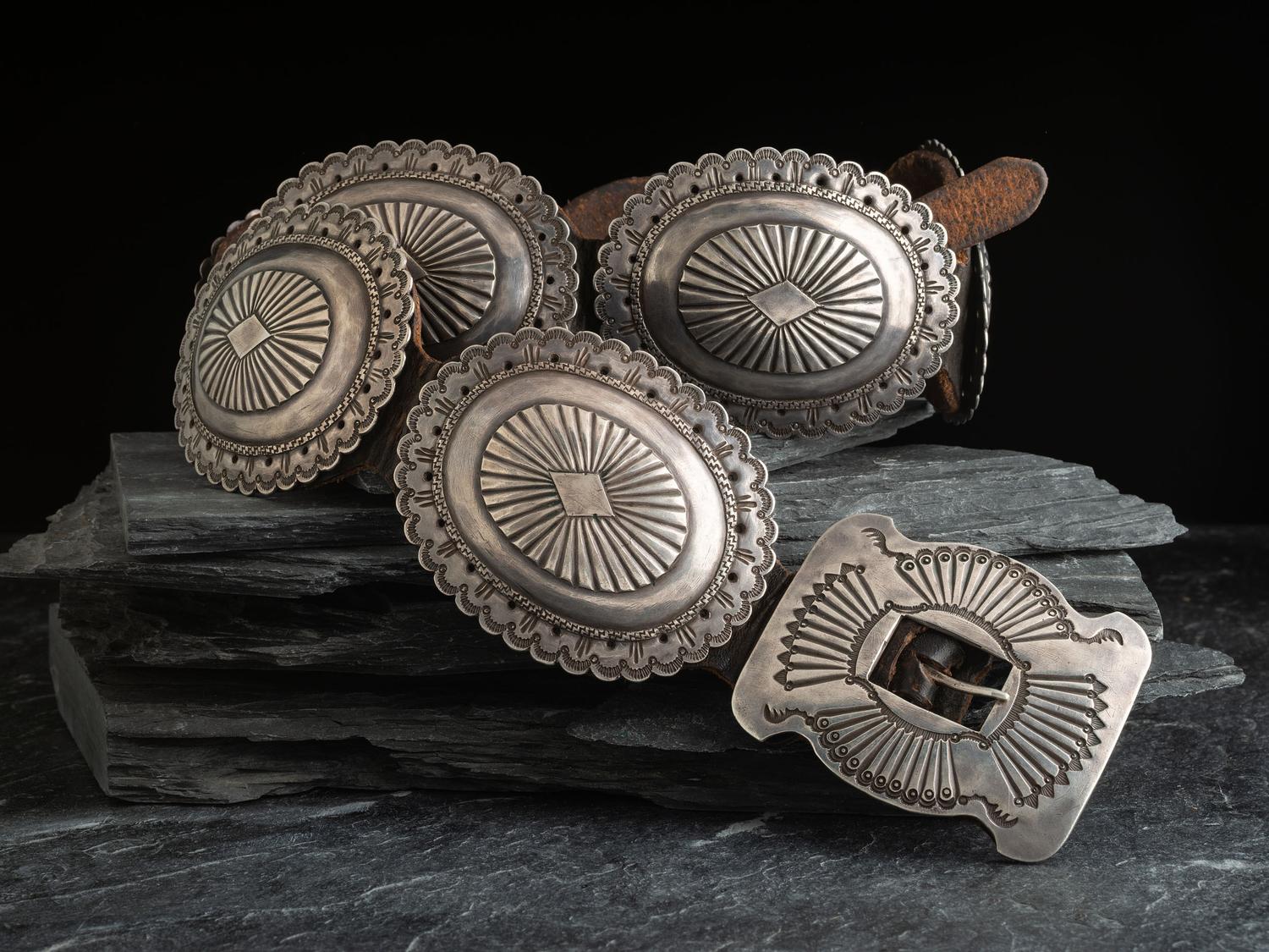 Early Navajo Second Phase Ingot Concha Belt