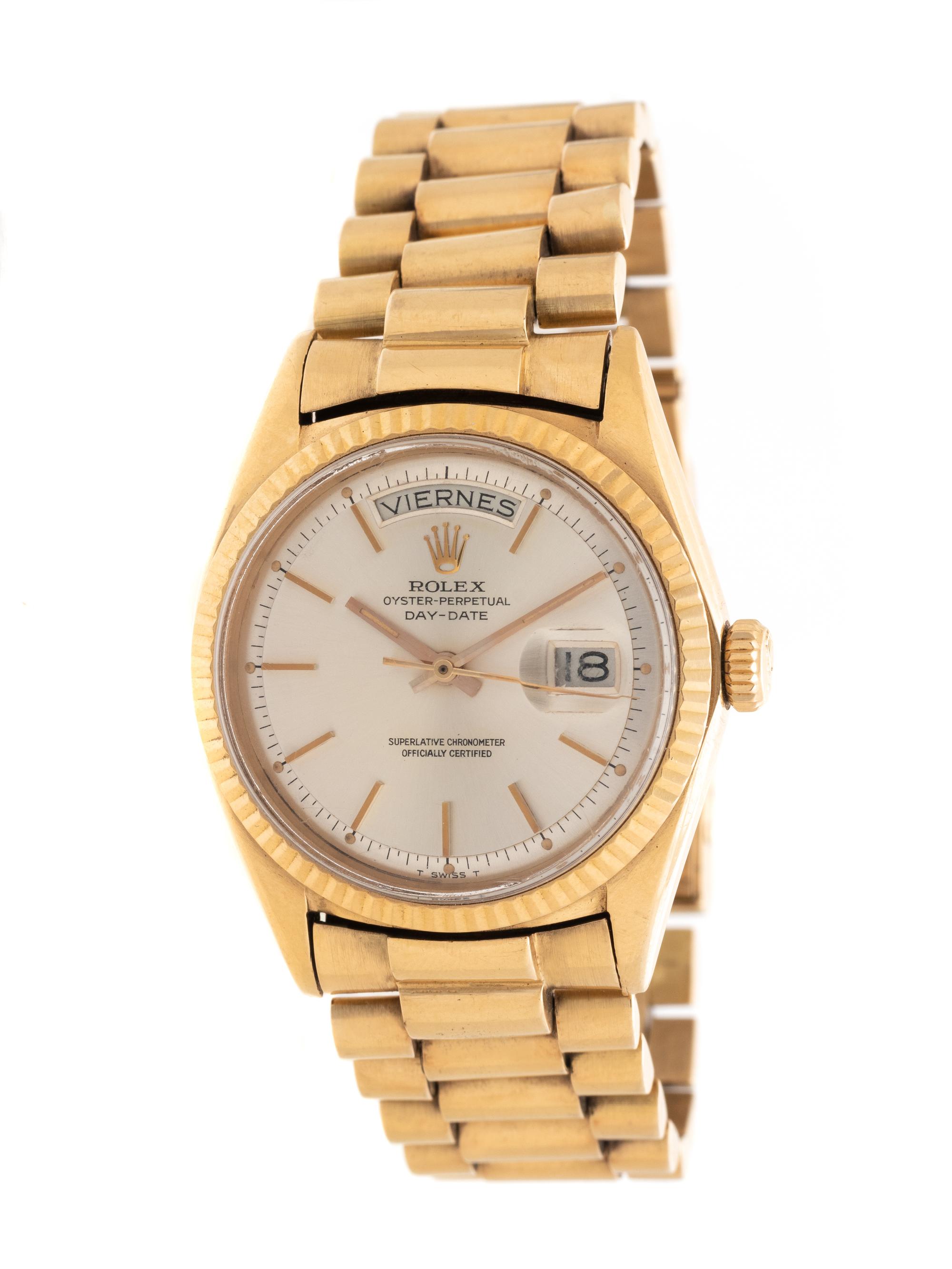 ROLEX, REF. 1803 18K YELLOW GOLD 'OYSTER PERPETUAL DAY-DATE' WATCH