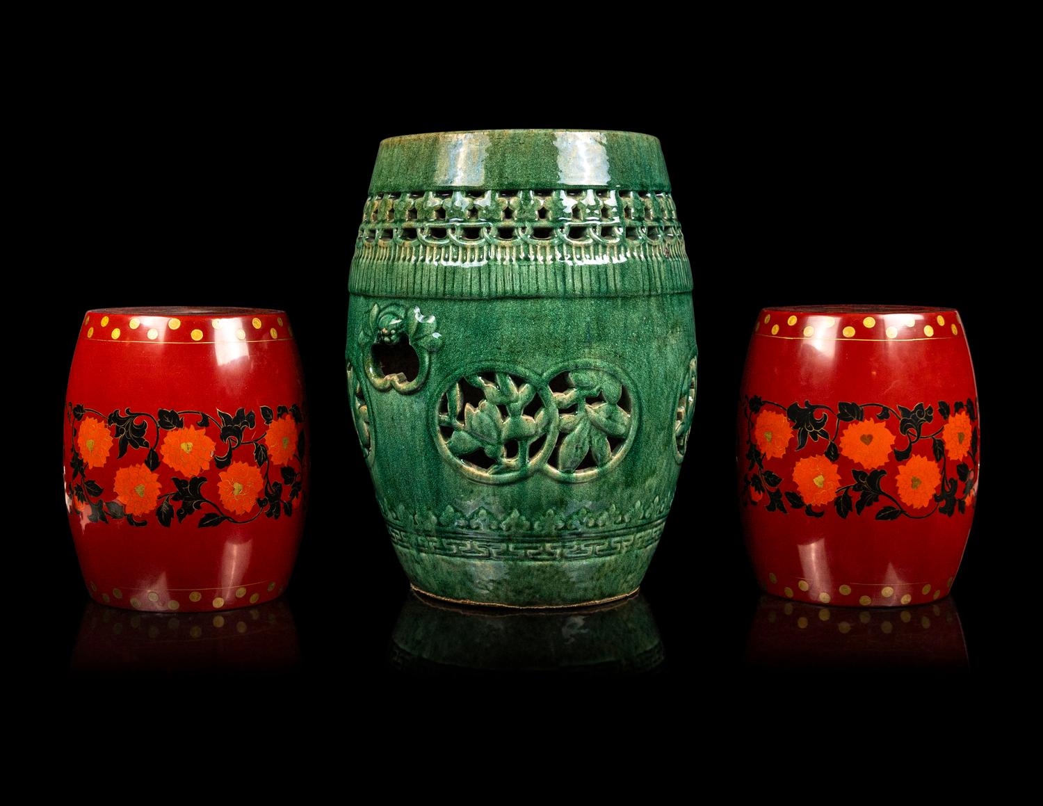 Three Chinese Garden Stools
