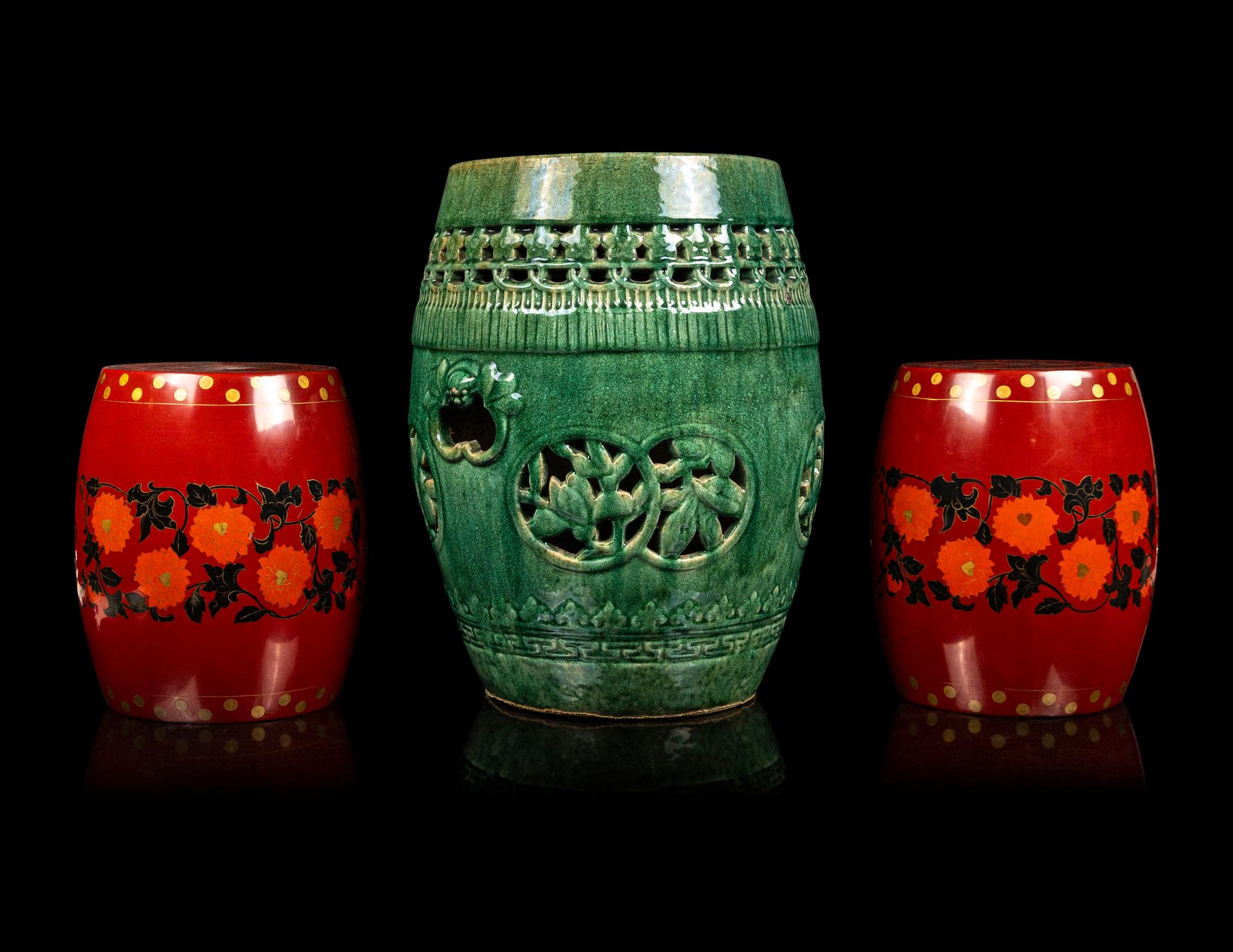 Three Chinese Garden Stools
