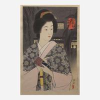 Jinbo Tomoyo 神保朋世 浮世绘三幅 (Japanese b.1902-d.1994)