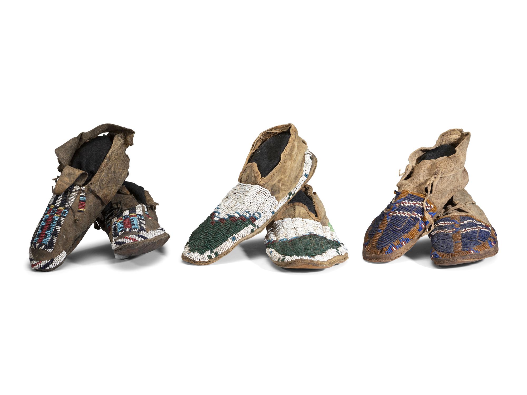 Group of Northern Plains Moccasins