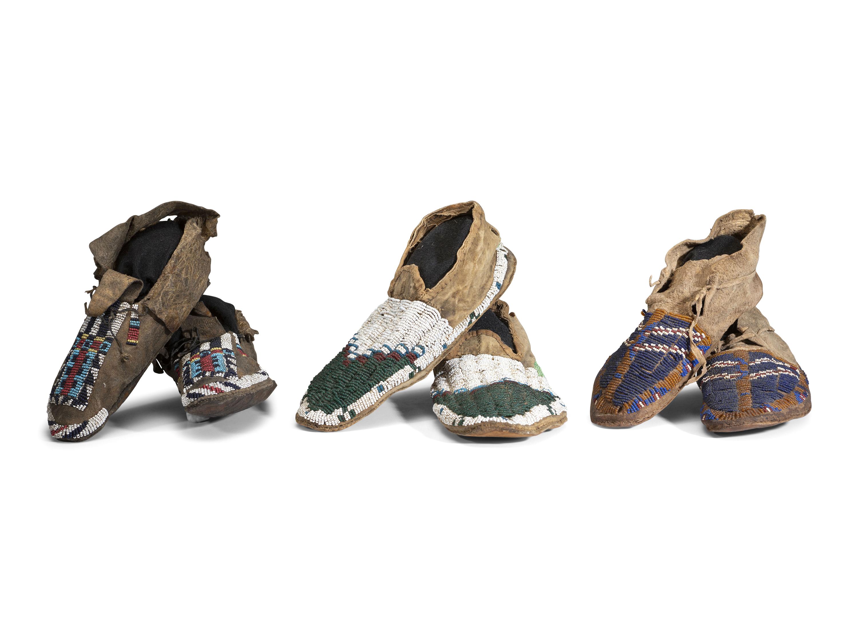Group of Northern Plains Moccasins