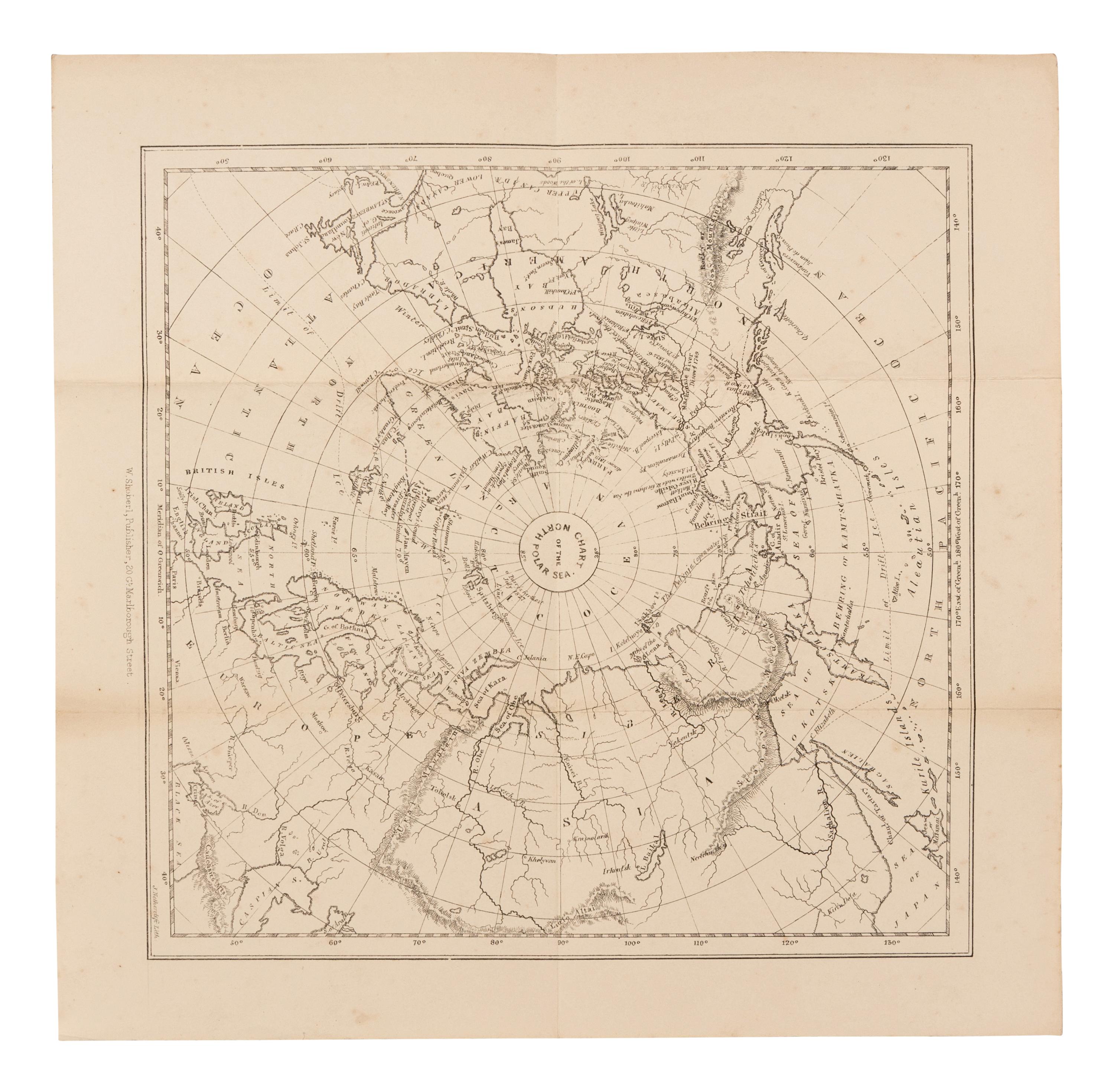SHILLINGLAW, John Joseph (1830/31-1905). A Narrative of Arctic Discovery. With the Details of the Measures Adopted by Her Majesty's Government for the Relief of the Expedition under Sir John Franklin . London: William Shoberl, 1850.