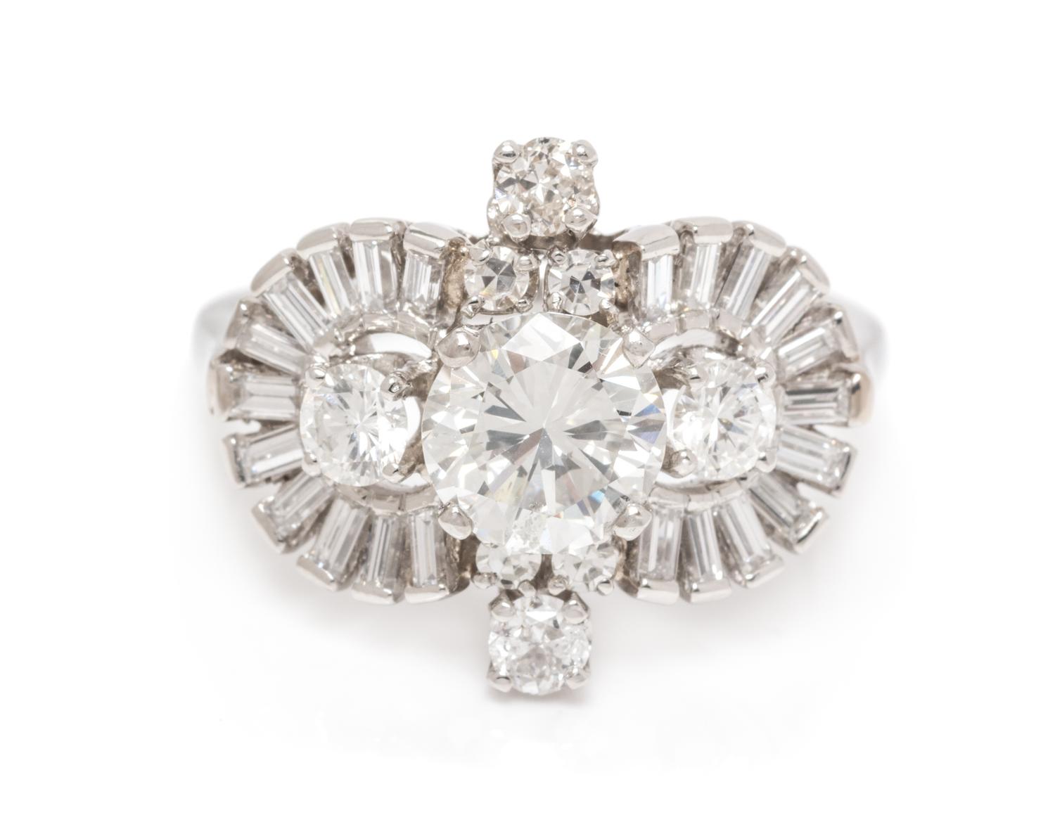 A Platinum and Diamond Ring, C.D. Peacock, 5.20 dwts.