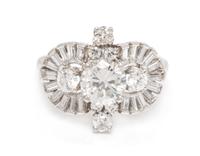 A Platinum and Diamond Ring, C.D. Peacock, 5.20 dwts.