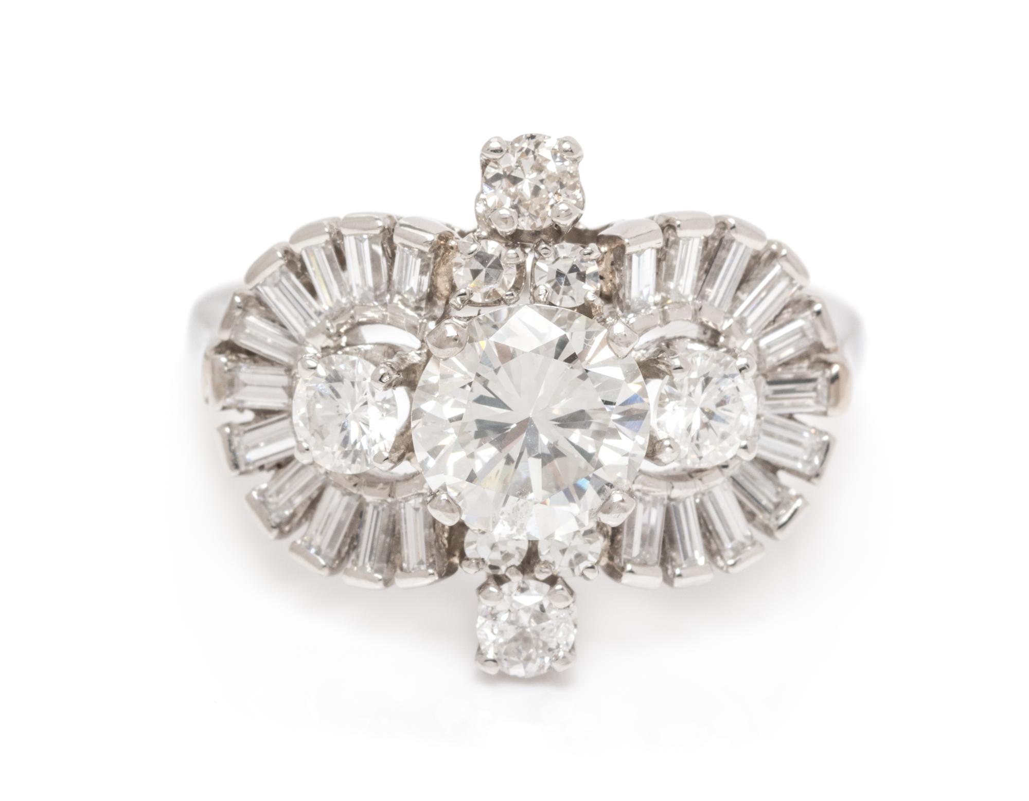 A Platinum and Diamond Ring, C.D. Peacock, 5.20 dwts.