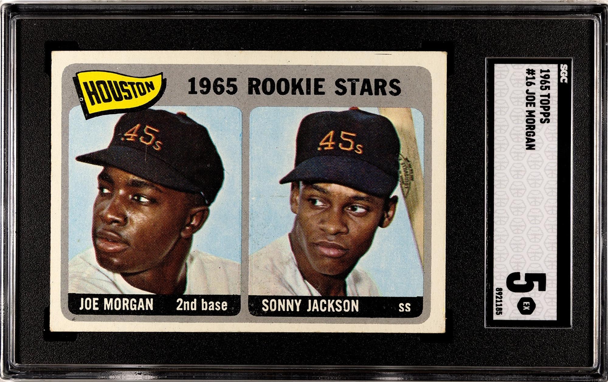 A Group of 1965 Topps Joe Morgan and Tony Perez Rookie Baseball Cards No. 16 (SGC 5 EX)