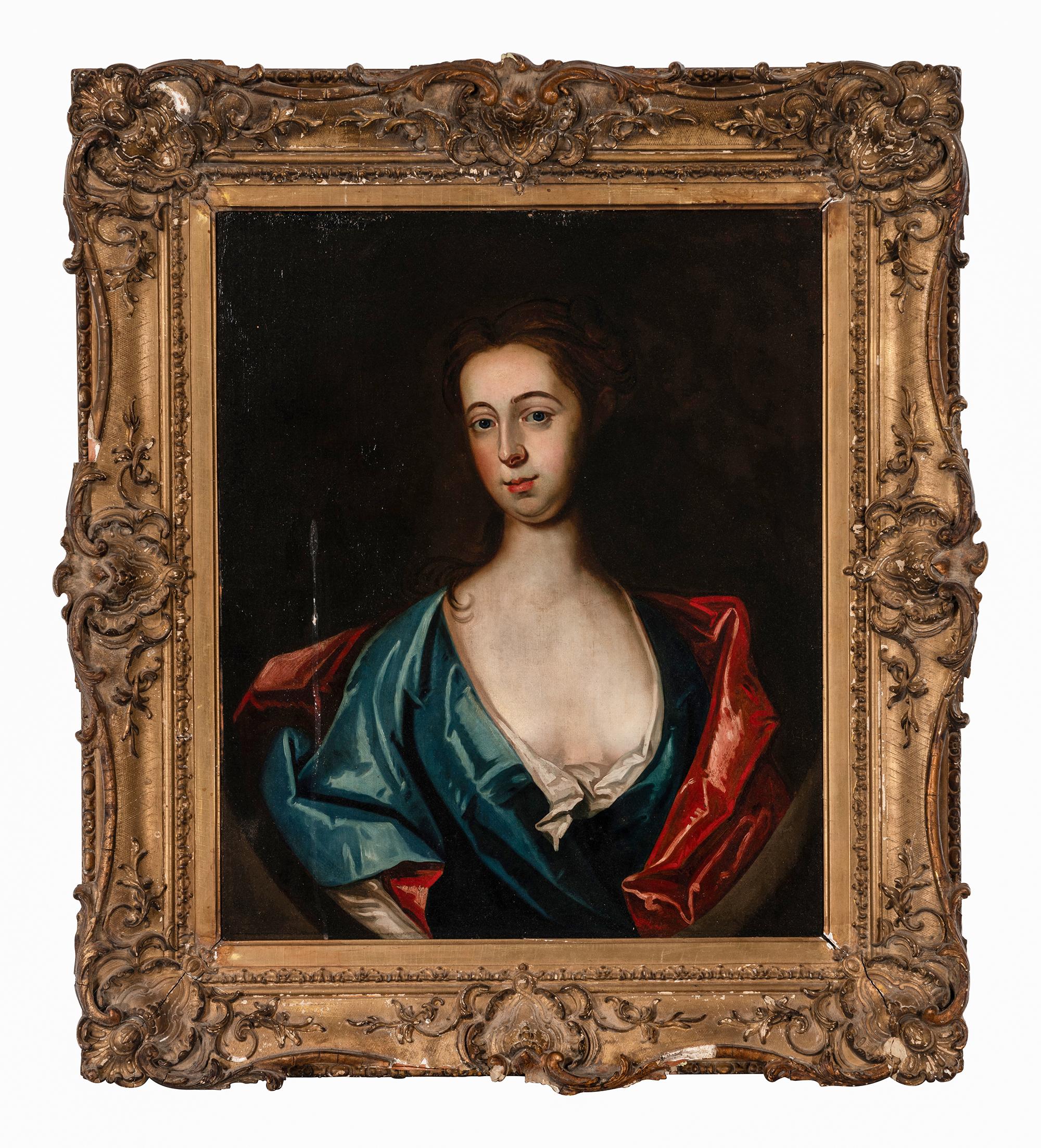 English School 18th Century, A Portrait Of A Lady
