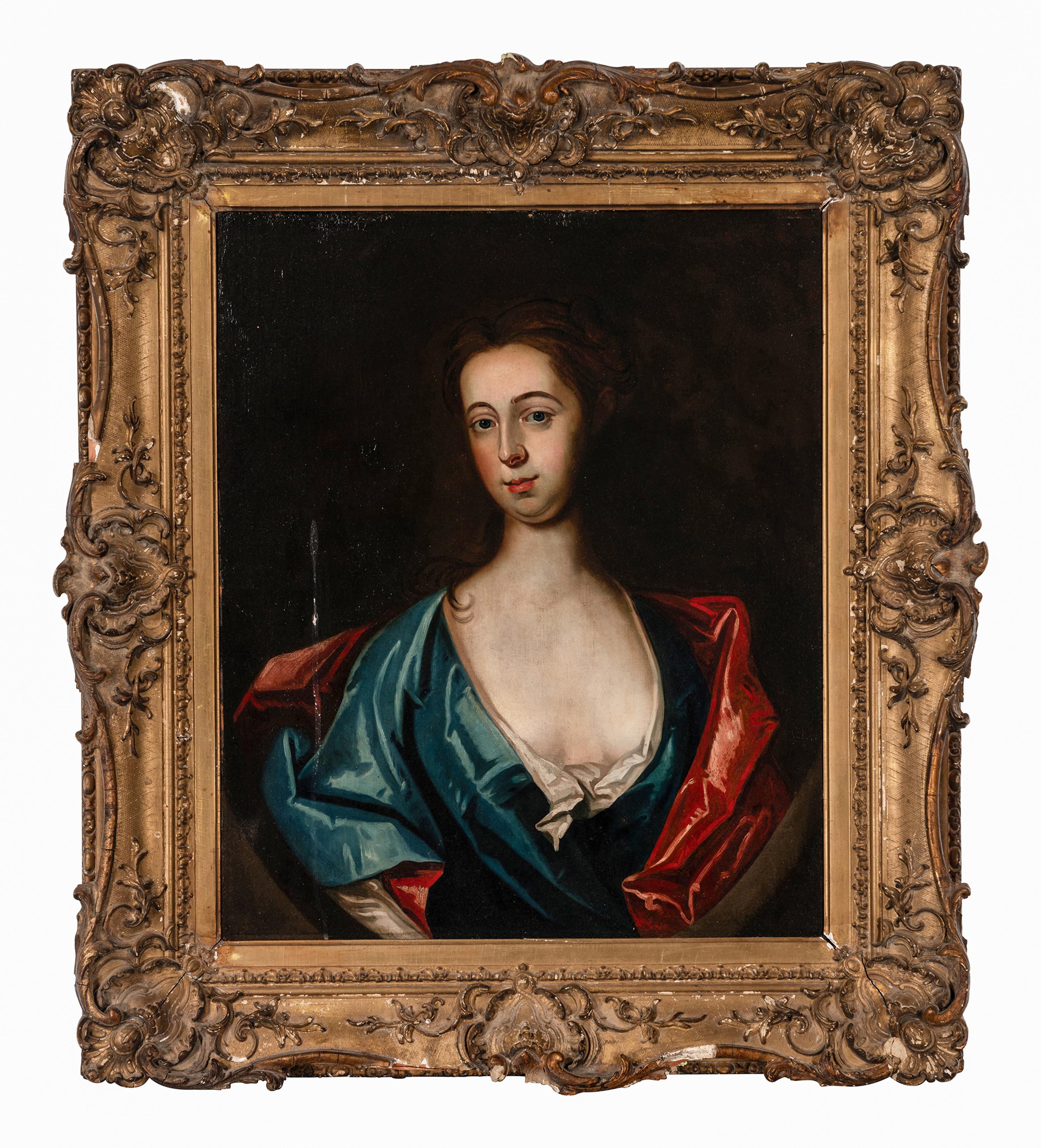 English School 18th Century, A Portrait Of A Lady
