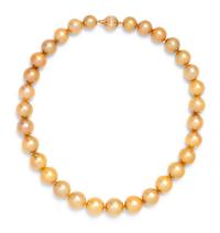 CULTURED GOLDEN SOUTH SEA PEARL NECKLACE