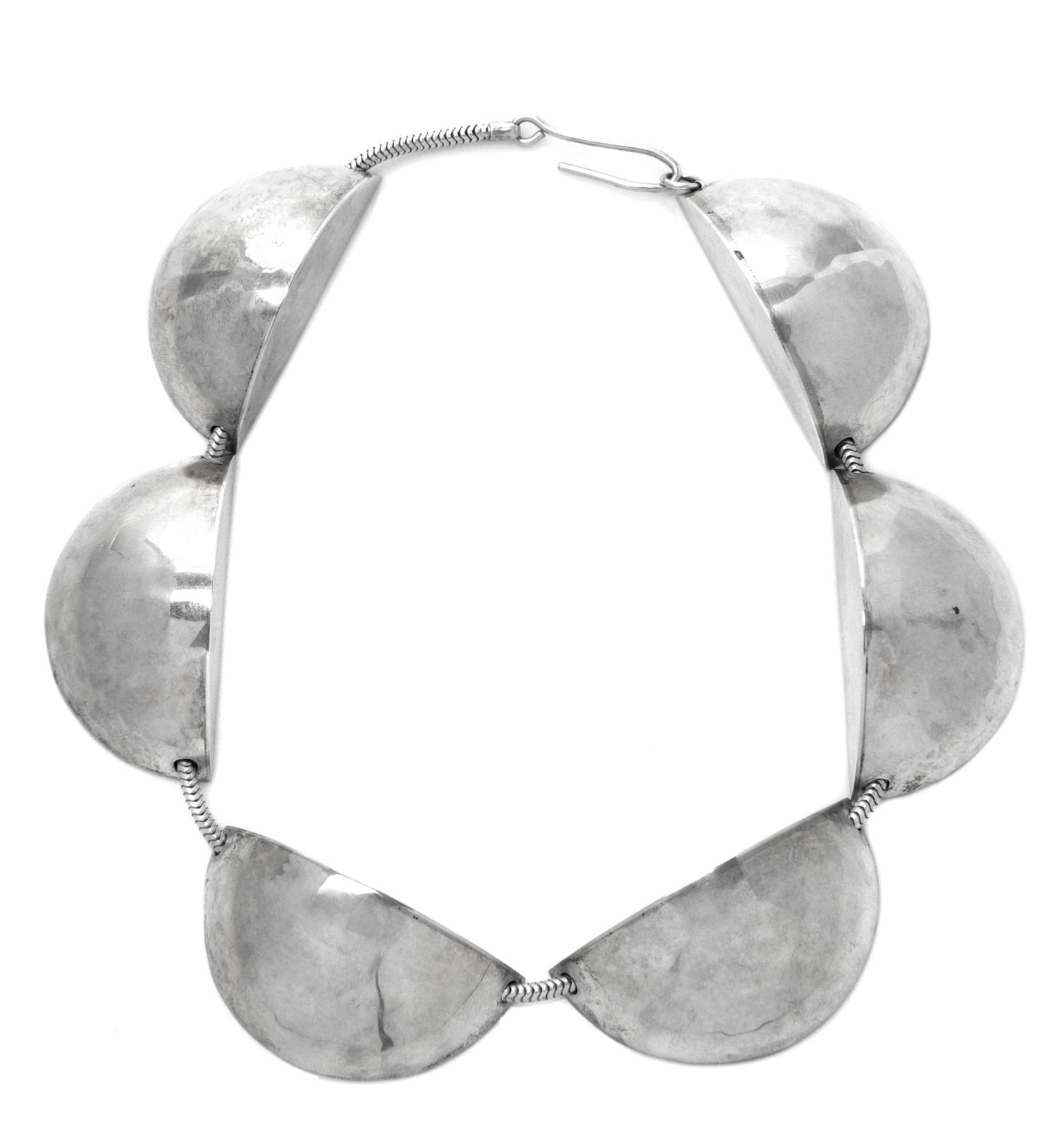 Hollow-Form Wedge Necklace