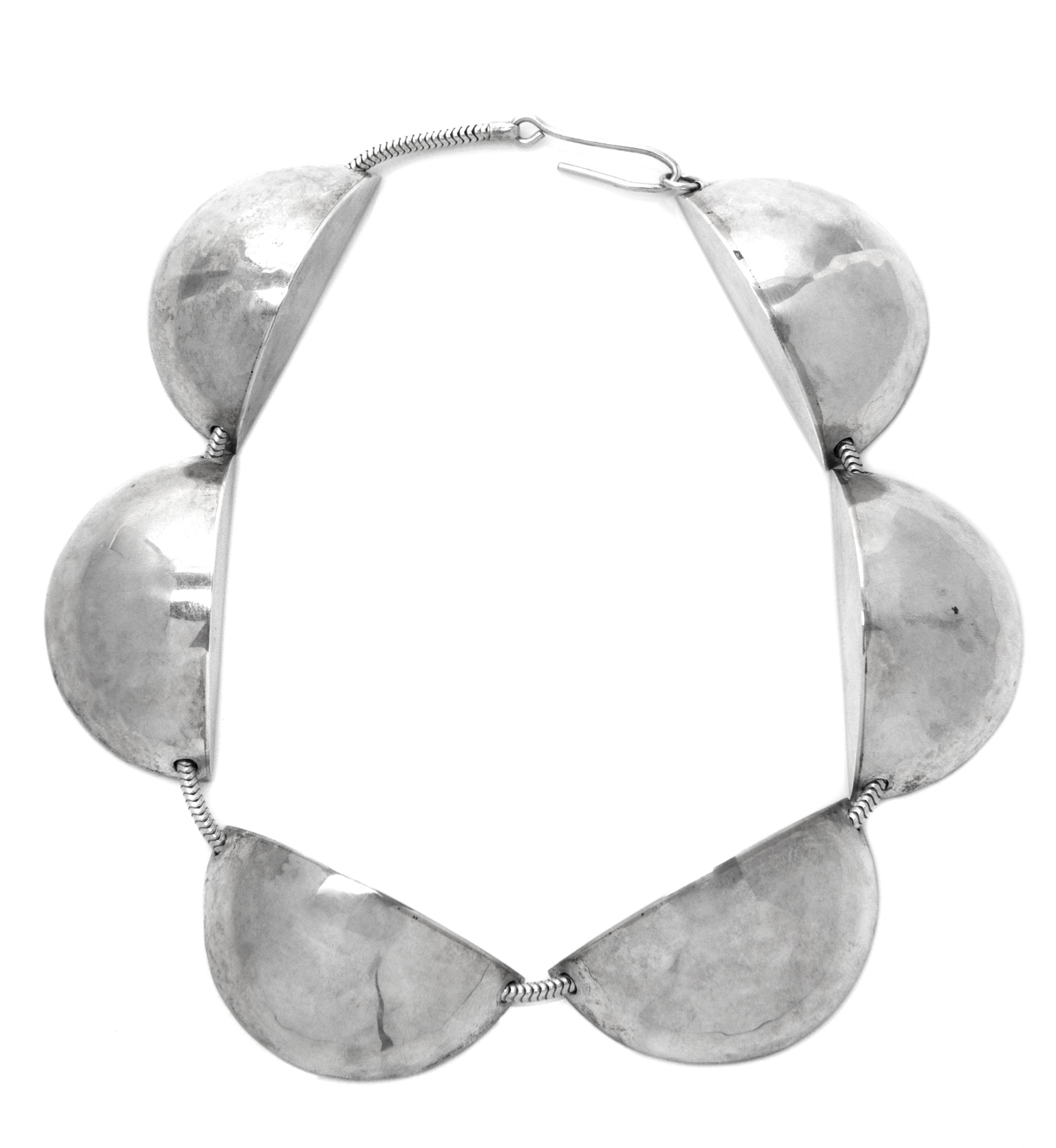 Hollow-Form Wedge Necklace