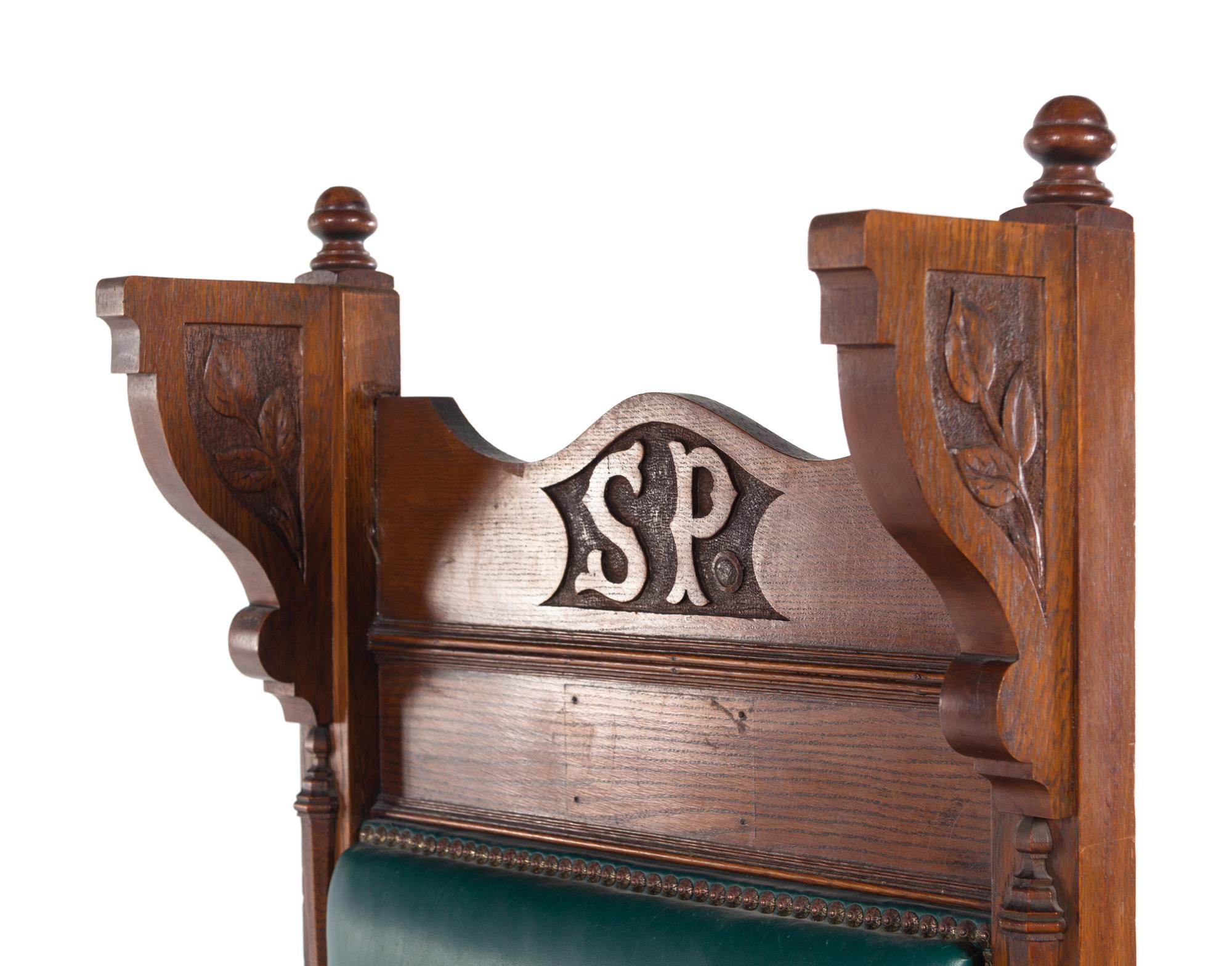 A Jacobean Style Carved Oak Armchair