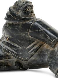 Two Inuit Carved Soapstone Figures