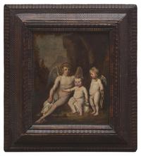 Three Children in the Guise of Cupid and Two Angels , 1643