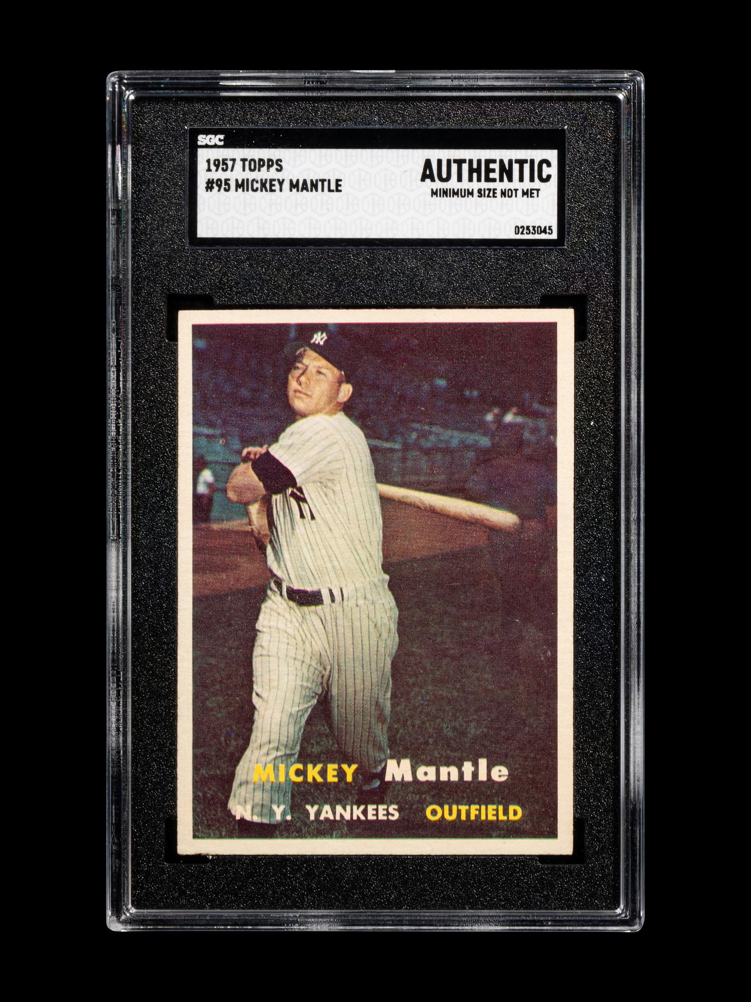 A 1957 Topps Mickey Mantle Baseball Card No. 95 (SGC AUTHENTIC)
