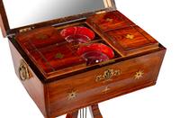 A Regency Brass-Inlaid Rosewood Tea Poy