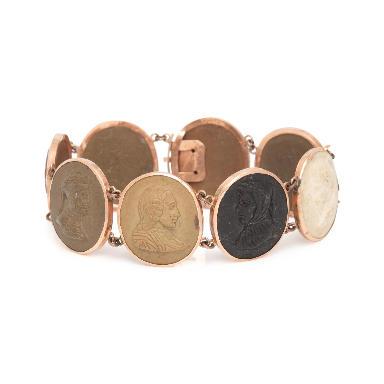 ANTIQUE, LAVA CAMEO BRACELET