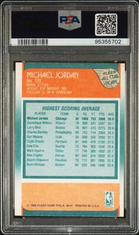 A 1988 Fleer Michael Jordan Basketball Card No. 120 (PSA 9 MINT)