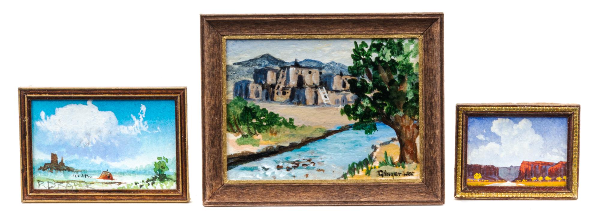 Various Artists, (20th Century), Pueblo Scene by Ginger Lee (20th Century); Landscape Scene by Robert Draper (American, 1938-2000) and