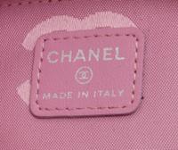 A Chanel Pink Quilted Calfskin Leather Ligne Cambon Pouch, 5" x 7" x 1.5".